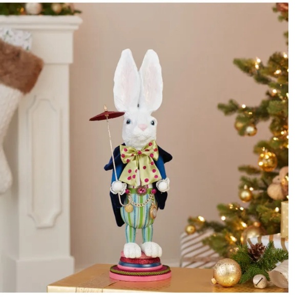 Kurt Adler 18" Hollywood Nutcrackers™ White Rabbit Nutcracker Brand New - Picture 1 of 7